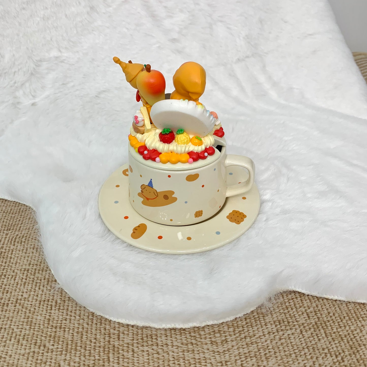 【Sweet Twinkle Bakery】Cream Deco Mug with Star Figure & Bakery Details