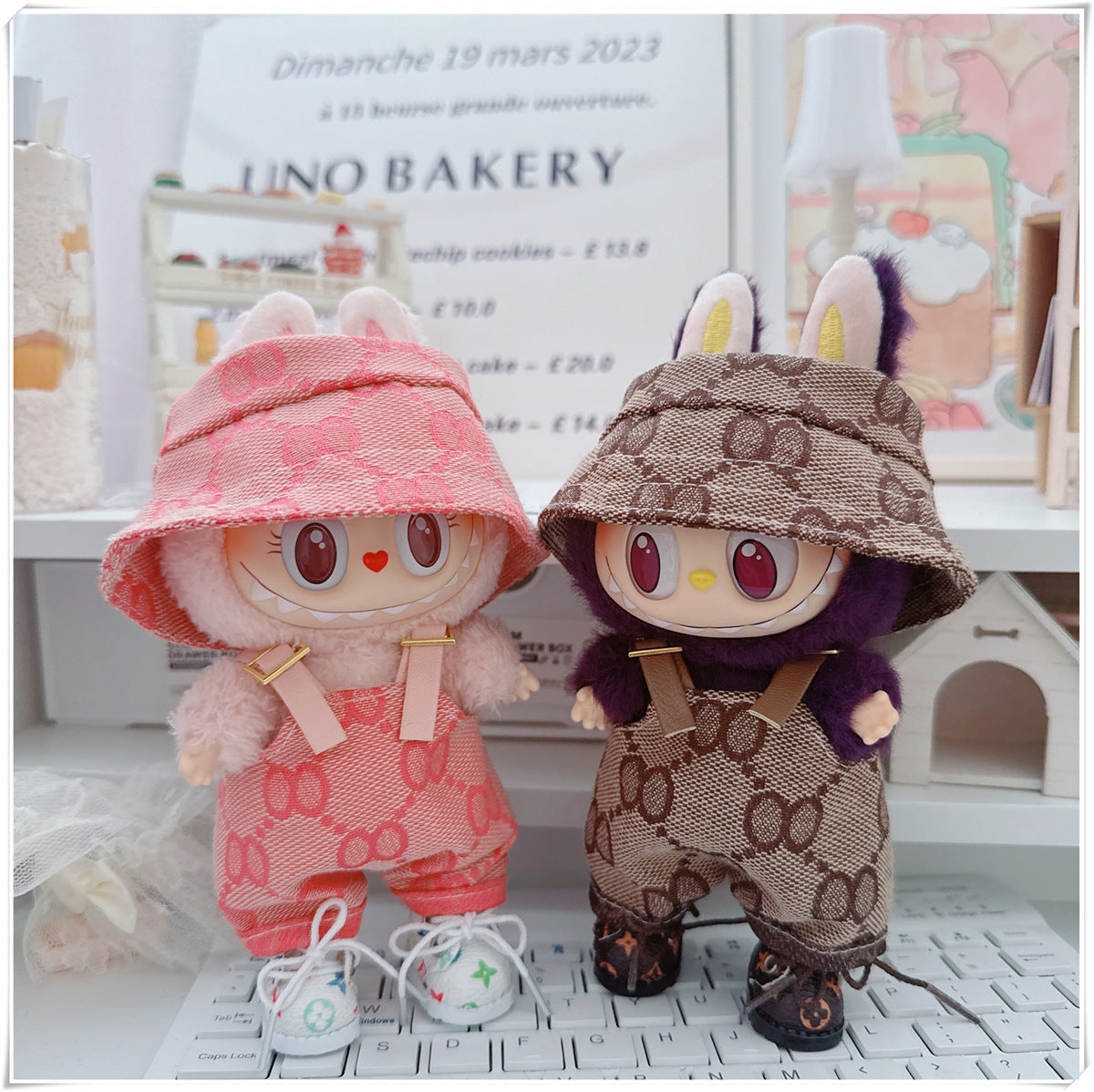 【Gucci Labubu】Clothes Set For Labubu Out Fit With Accessories (Clothes + Hat)