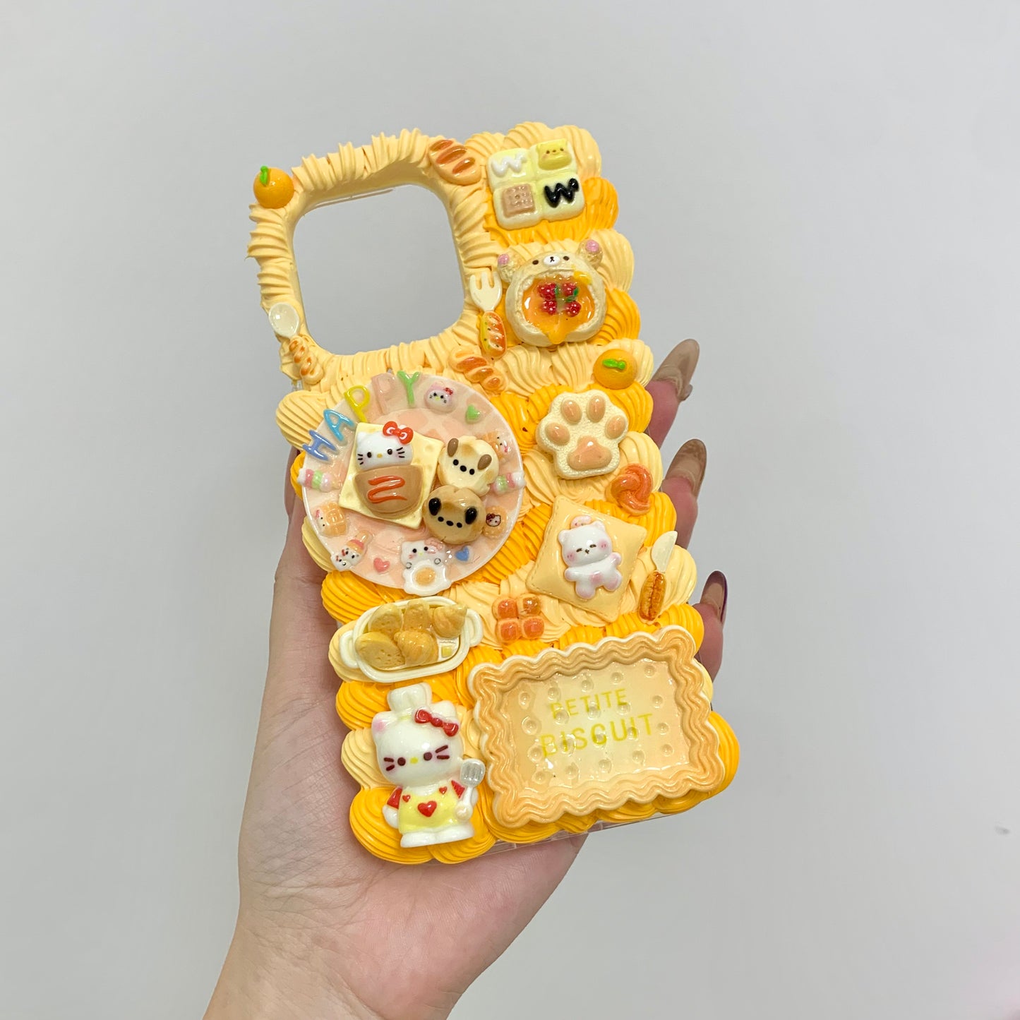 【Cozy Cookie】Phone Case Cream Glue Figurine Decoden DIY Compatible with all phone models