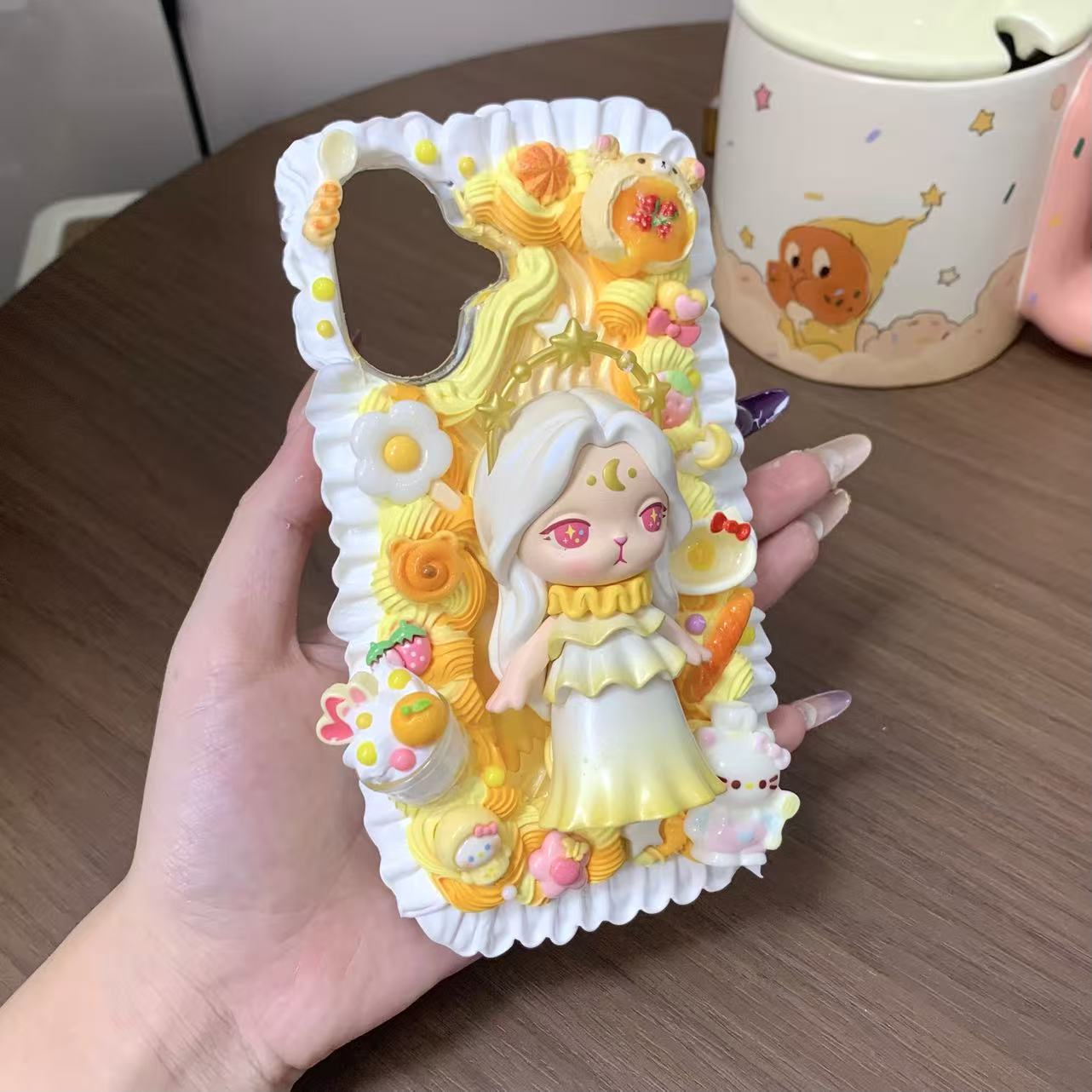 【Soft Bake Fantasy】Phone Case Cream Glue Figurine Decoden DIY Compatible with all phone models