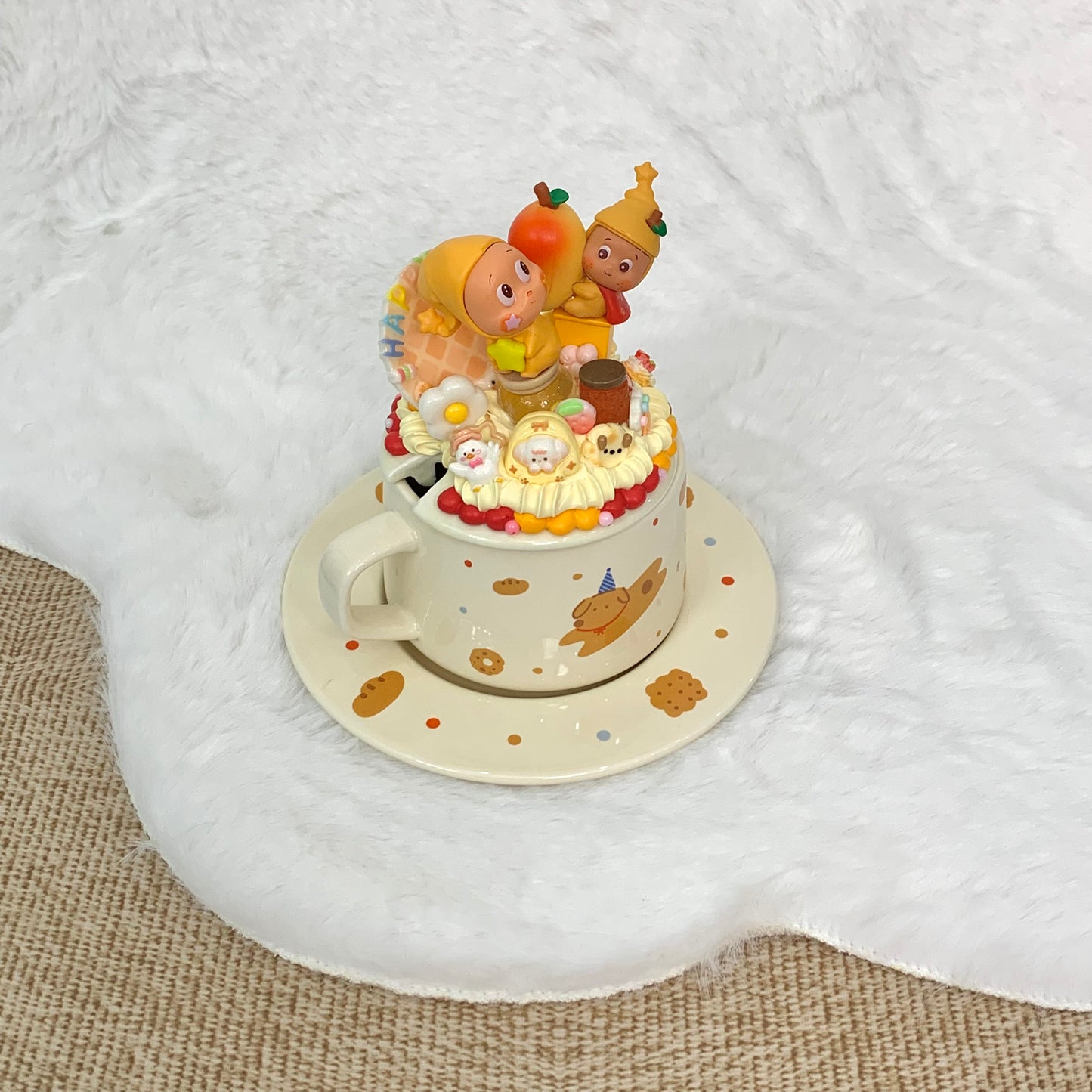 【Sweet Twinkle Bakery】Cream Deco Mug with Star Figure & Bakery Details