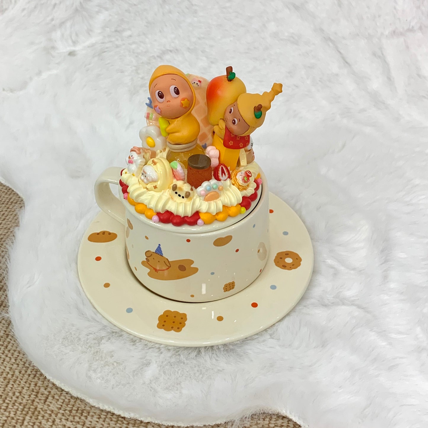 【Sweet Twinkle Bakery】Cream Deco Mug with Star Figure & Bakery Details