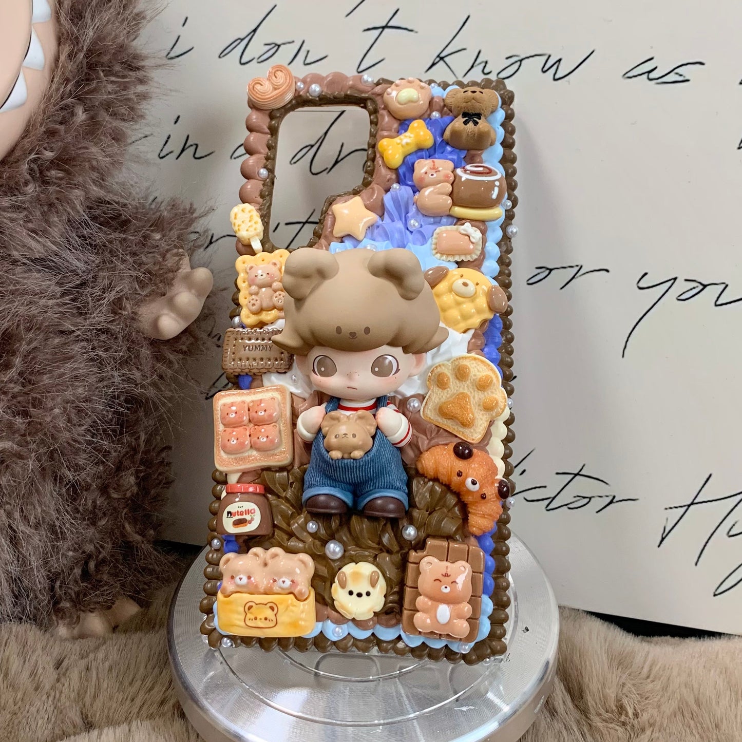 【FashionBooom】Bear Dad — Dimoo Animal Kingdom Phone Case Cream Glue Figurine Decoden DIY Compatible with all phone models