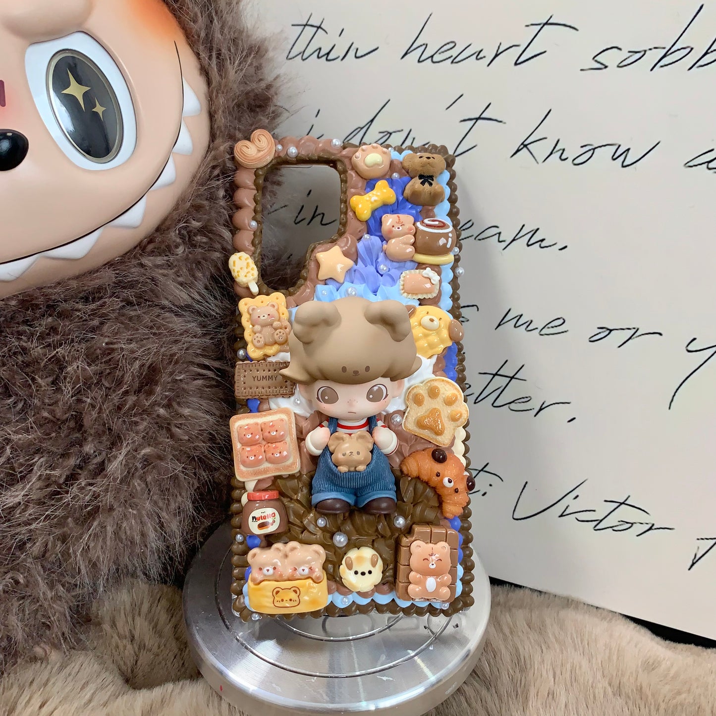 【FashionBooom】Bear Dad — Dimoo Animal Kingdom Phone Case Cream Glue Figurine Decoden DIY Compatible with all phone models
