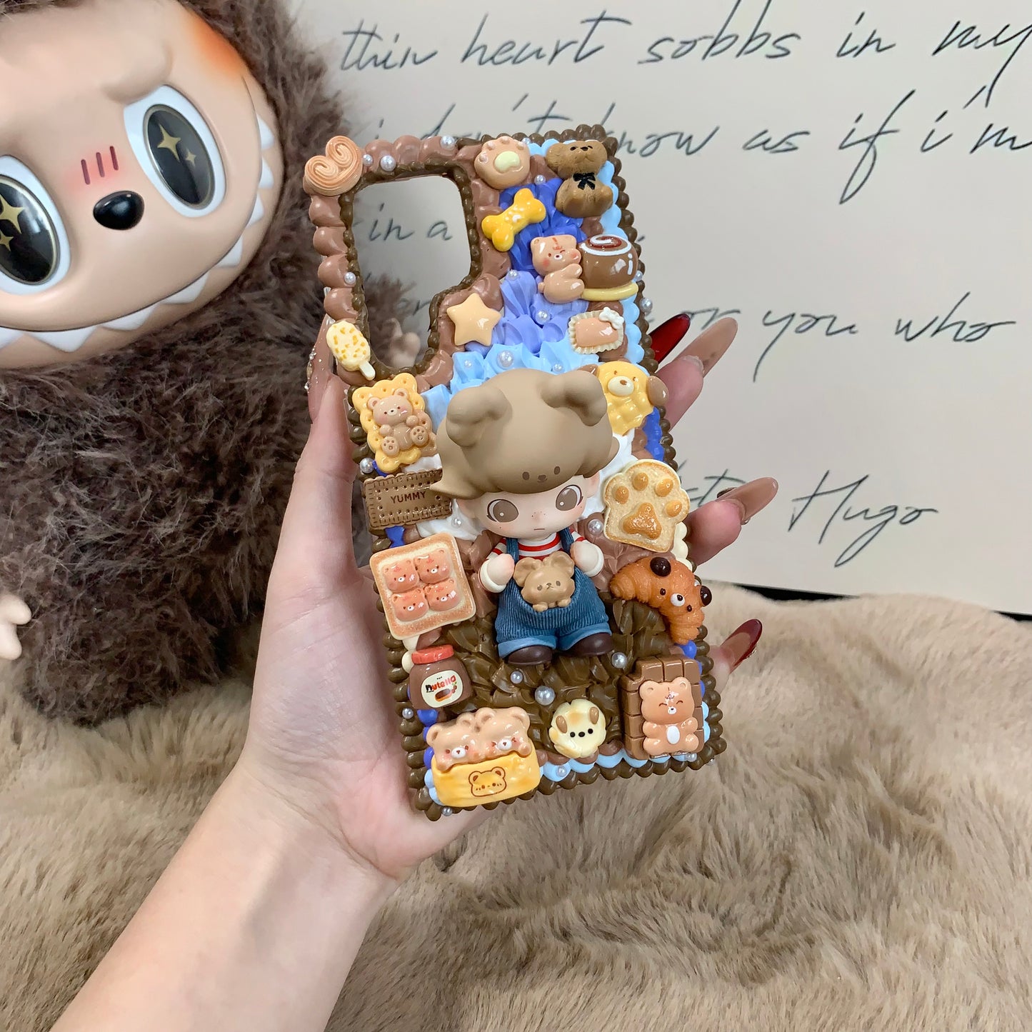 【FashionBooom】Bear Dad — Dimoo Animal Kingdom Phone Case Cream Glue Figurine Decoden DIY Compatible with all phone models